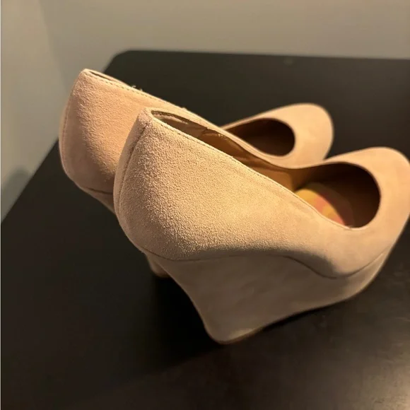Steve Madden Pammyy Blush Suede Platform Wedges - Picture 5 of 14
